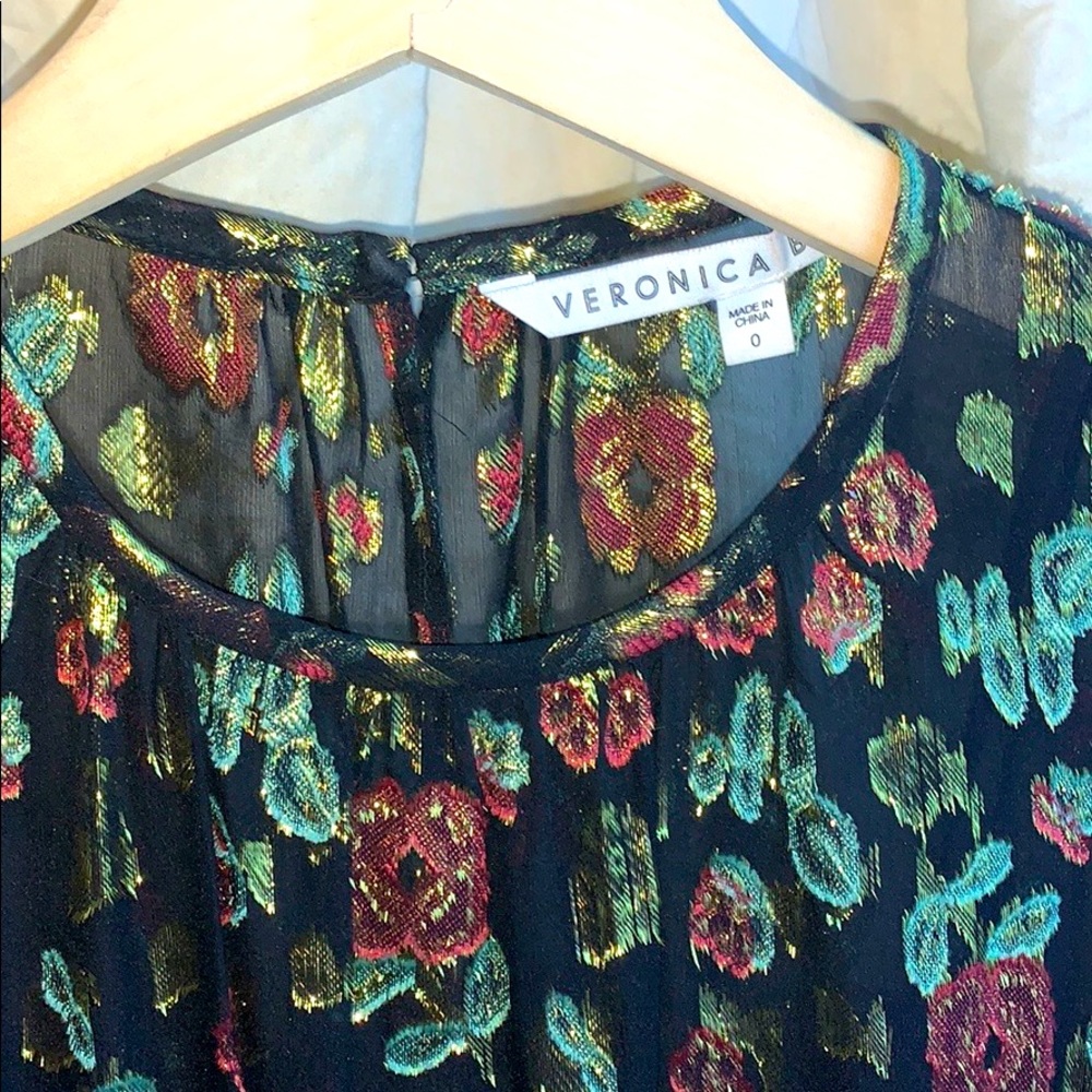 *VERONICA BEARD* ~ SILK BLEND SHIMMERY ROSE DRESS - Picture 2 of 12